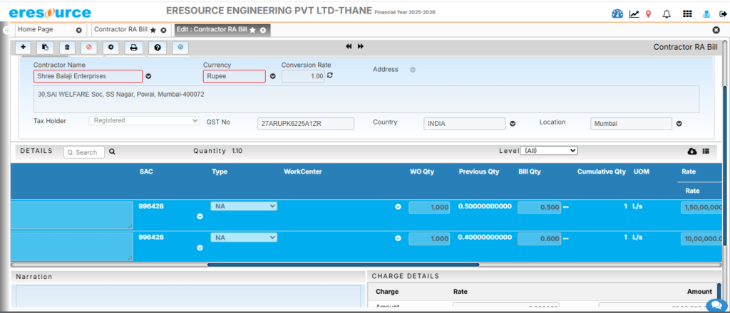 Labor & Contractor Billing