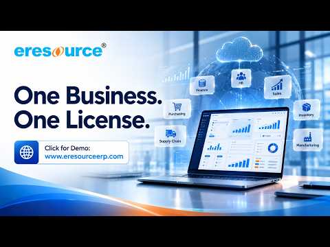 eresource ERP product video — One Business, One License