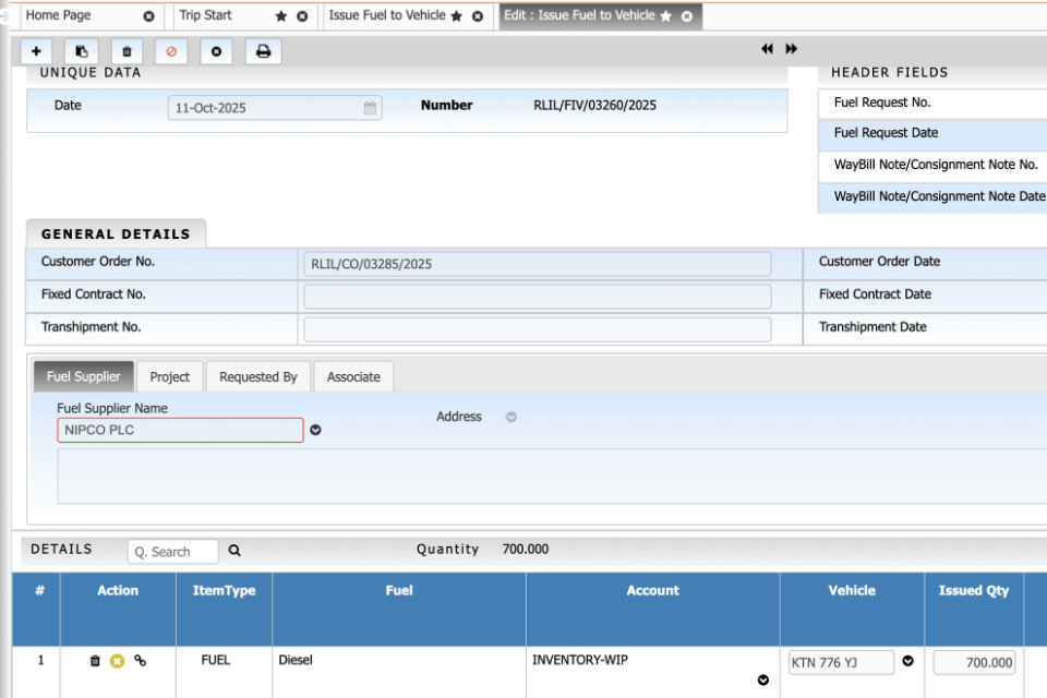 Production Work Order Management dashboard
