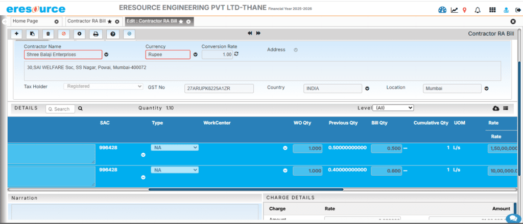 Labor & Contractor Billing
