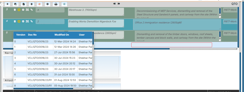 BOQ Management & Libraries - eresource ERP