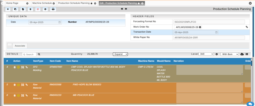 Production Work Order Management