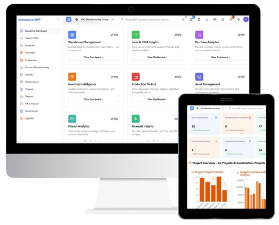 eresource ERP Dashboard
